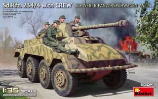 Thumbnail MINIART 53014 SCHWERER PANZERSPAHWAGEN 7.5CM SD.KFZ.234/4 WITH CREW