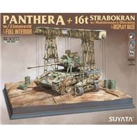 Thumbnail SUYATA NO001 PANTHER A W/ZIMMERIT   FULL INTERIOR 16T STRABOKRAN W/MAINTENANCE DIORAMA   DISPLAY CASE