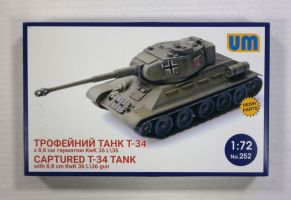 Thumbnail UNIMODEL 252 CAPTURED T-34 TANK WITH 8.8cm KwK 36 L/36 GUN