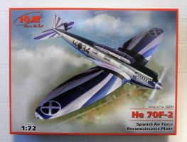 Thumbnail ICM 72231 HEINKEL He 70F-2 SPANISH RECONNAISSANCE PLANE
