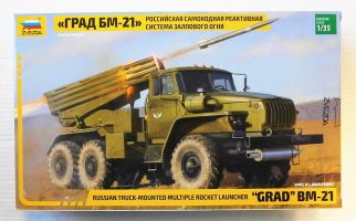 Thumbnail ZVEZDA MODELS 3655 GRAD BM-21 RUSSIAN TRUCK MOUNTED MULTIPLE ROCKET LAUNCHER