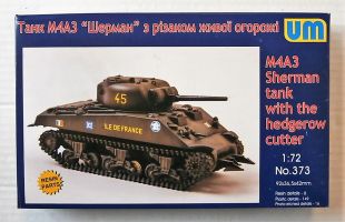 Thumbnail UNIMODEL 373 M4A3 SHERMAN TANK WITH HEDGEROW CUTTER