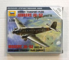 Thumbnail ZVEZDA MODELS 6139 GERMAN TRANSPORT PLANE JUNKERS JU-52 1932-45
