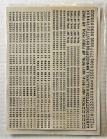 Thumbnail MODELDECAL 2333. 36 ROYAL AIR FORCE POST WAR SERIALS 8 AND 12 in BLACK LETTERS AND NUMERALS