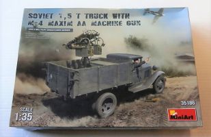 Thumbnail MINIART 35186 SOVIET 1.5 TON TRUCK WITH M-4 MAXIM AA MACHINE GUN