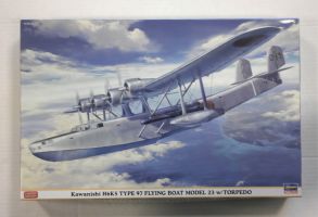 Thumbnail HASEGAWA 02163 KAWANISHI H6K5 TYPE 97 FLYING BOAT MODEL 23 w/TORPEDO