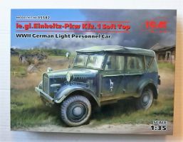 Thumbnail ICM 35582 LE.GL.EINHEITZ-PKW KFZ.1 SOFT TOP WWII GERMAN LIGHT PERSONNEL CAR