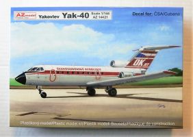 Thumbnail AZ MODEL 14421 YAKOVLEV YAK-40  CSA/CUBANA 
