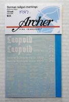 Thumbnail  1987. ARCHER FINE TRANSFERS 35088 GERMAN RAILGUN MARKINGS