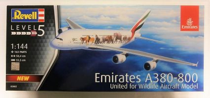 Thumbnail REVELL 03882 EMIRATES A380-800  - UNITED FOR WILDLIFE AIRCRAFT MODEL