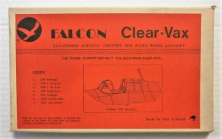 Thumbnail FALCON CLEAR-VAX CANOPIES SET No7 US NAVY WWII PT1