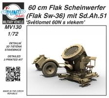 Thumbnail PLANET MODELS MV130 60CM FLAK SCHEINWERFER  FLAK SW-36  WITH SD.AH.51