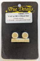 Thumbnail TRUE DETAILS 72021 C-47 OR DC-3 WHEEL SET 2 MAIN WHEELS