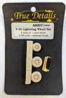 Thumbnail TRUE DETAILS 48007 P-38 LIGHTNING WHEEL SET 2 MAIN   1 NOSE WHEEL 