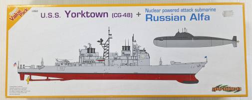 Thumbnail CYBER-HOBBYCOM 1048 U.S.S. YORKTOWN  CG-48    NUCKEAR POWERED ATTACK SUBMARINE  RUSSIAN ALFA