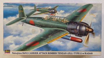 Thumbnail HASEGAWA 09304 NAKAJIMA B6N2 CARRIER ATTACK BOMBER TENZAN TYPE12 W/RADAR