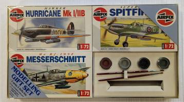 Thumbnail AIRFIX MODELLING GIFT SET HURRICANE MK I/IIB  MESSERSCHMITT ME BF 109E  SUPERMARINE SPITFIRE VB