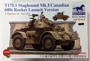 Thumbnail BRONCO 48003 T17E1 STAGHOUND MK.I/CANADIAN 60LB ROCKET LAUNCH VERSION