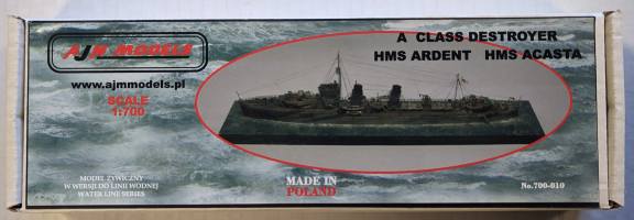 Thumbnail AJM MODELS 700010 A CLASS DESTROYER HMS ARDENT HMS ACASTER