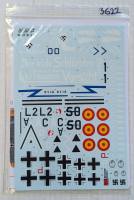 Thumbnail XTRADECAL 3622. 48182 HENSCHEL HS 123 A-1 AND B-1