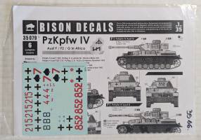 Thumbnail BISON DECALS 3566. 35079 PZKPFW IV AUSF F F2 G IN AFRICA