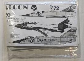 Thumbnail FALCON TRIPLE CONVERSION KIT FOR HASEGAWA F-106A  F9F-8  HELLER MIRAGE IIIE