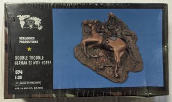 Thumbnail VERLINDEN PRODUCTIONS 674 DOUBLE TROUBLE GERMAN SS WITH HORSE