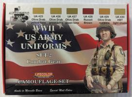 Thumbnail LIFE COLOUR CS-18 WWII US ARMY UNIFORMS SET 2 COMBAT GEAR