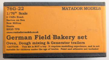 Thumbnail MATADOR MODELS 76G-22 GERMAN FIELD BAKERY SET