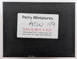 Thumbnail PERRY MINIATURES ACW 119 CONFEDERATE HORSE HOLDER IN CIVILIAN CLOTHES WITH 3 HORSES