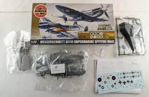 Thumbnail KINGKIT MODEL SCRAPYARD AIRFIX 50036 MESSERSCHMITT BF110 SUPERMARINE SPITFIRE MKIX  NO PAINTS 