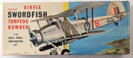 Thumbnail AIRFIX 285 FAIREY SWORDFISH TORPEDO BOMBER  yellow stripe box 