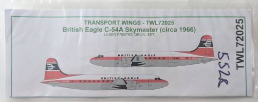 Thumbnail DISCOUNT DECALS 5528 TWL72025 BRITISH EAGLE C-54A SKYMASTER