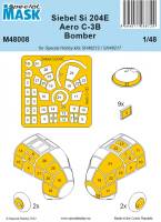 Thumbnail SPECIAL MASK M48008 SIEBEL SI 204E AERO C-3B BOMBER MASK FOR SPECIAL HOBBY