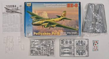Thumbnail KINGKIT MODEL SCRAPYARD ZVEZDA 7264 PETLYAKOV PE-8 SOVIET LONG RANGE BOMBER  DAMAGED DECALS 