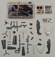 Thumbnail KINGKIT MODEL SCRAPYARD REVELL H-639 GRUMMAN F4F-4 WILDCAT STARTED NO INSTRUCTIONS