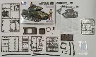 Thumbnail KINGKIT MODEL SCRAPYARD TAMIYA 35312..1800 U.S.HOWITZER MOTOR CARRIAGE M8 AWAITING ORDERS SET  STARTED 