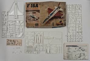 Thumbnail KINGKIT MODEL SCRAPYARD REVELL H-222 GENERAL DYNAMICS F-16A WINNER OF U.S.A. F. AIR COMBAT FIGHTER COMPETITION  DAMAGED DECALS  DAMAGED BOX 