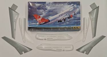 Thumbnail KINGKIT MODEL SCRAPYARD HELLER 80470 BOEING 747 VIRGIN ATLANTIC NO DECALS NO INSTRUCTIONS