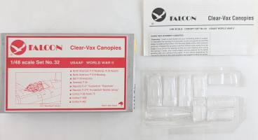 Thumbnail KINGKIT MODEL SCRAPYARD FALCON NO.32 CLEAR-VAX CANOPIES USAAF WORD WAR II  INCOMPLETE 