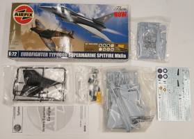 Thumbnail KINGKIT MODEL SCRAPYARD AIRFIX A50040 EUROFIGHTER TYPHOON SUPERMARINE SPITFIRE MKIIA  INCOMPLETE 