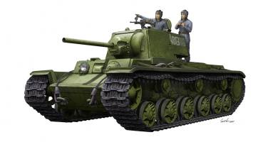 Thumbnail TRUMPETER MODELS 09597 KV-1 1942 SIMPLIFIED TURRET TANK WITH TANK CREW