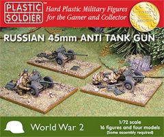 Thumbnail PLASTIC SOLDIER WW2G20001 RUSSIAN 45MM ANTI-TANK GUN