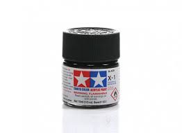 Thumbnail TAMIYA 81501 X-1 BLACK ACRYLIC PAINT UK SALE ONLY