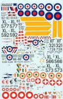 Thumbnail XTRADECAL 402. 72123 HAWKER HUNTER T6 AND EXPORT 2 SEATERS