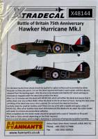 Thumbnail DISCOUNT DECALS 4399 X48144 XTRADECAL BATTLE OF BRITAIN 75TH ANNIVERSARY HAWKER HURRICANE MK.L