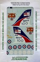 Thumbnail XTRADECAL 4449. 32032 BAE HAWK T.1A SPECIAL SCHEMES 74 SQUADRON WITH LARGE TIGER HEAD AND FRADU 100 YEARS OF NAVAL AVIATION