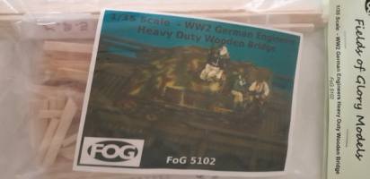 Thumbnail FIELDS OF GLORY FOG 5102 WW2 GERMAN ENGINEERS HEAVY DUTY WOODEN BRIDGE
