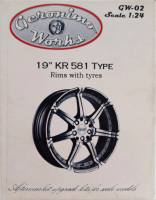 Thumbnail GERONIMO WORKS GW-02 19 INCH KR 581 TYPE RIMS WITH TYRES