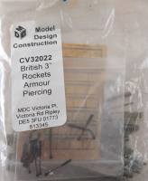 Thumbnail MODEL DESIGN CONSTRUCTION CV32022 BRITISH 3 INCH ROCKETS ARMOUR PIERCING